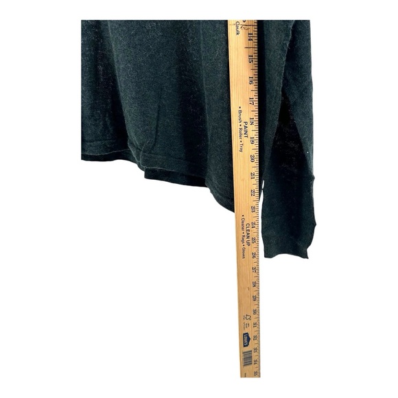 Olivaceous NWT Women’s L Large Teal Wool Blend Sweater V Neck Cut Out Neck - Picture 12 of 13